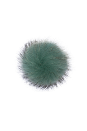 Lindo-F-Kelly-Green-3-Raccoon-Large-Saga-Fur-Interchangeable-Pom-Pom