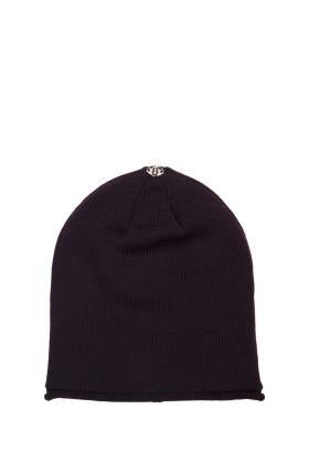 Lindo-F-Merino-Wool-Aubergine-Glossy-Toque-Beanie-Hat