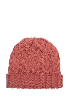 Charlie Cable Hat - Begonia