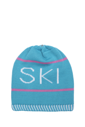 Lindo F Merino Wool Blue Raspberry Ski Toque Beanie Hat