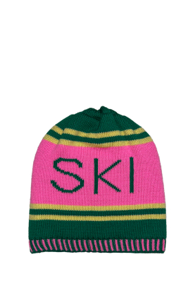 Lindo-F-Merino-Wool-Green-Pink-Banana-Ski-Toque-Beanie-Hat