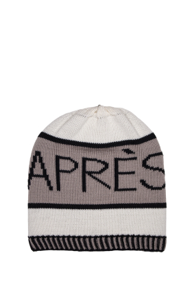 Apres Hat - Ivory, Pebble & Black