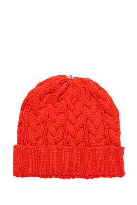 Lindo-F-Merino-Wool-Neon-Orange-Charlie-Cable-Toque-Beanie-Hat