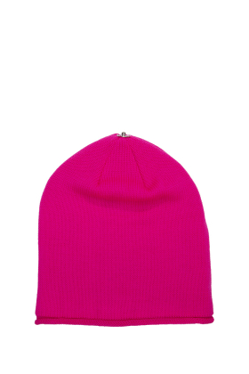 Lindo-F-Merino-Wool-Neon-Pink-Glossy-Toque-Beanie-Hat