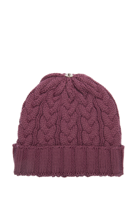 Charlie Cable Hat - Plum