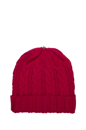 Lindo-F-Merino-Wool-Raspberry-Cable-Toque-Beanie-Hat
