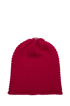 Lindo-F-Merino-Wool-Raspberry-Waffle-Toque-Beanie-Hat