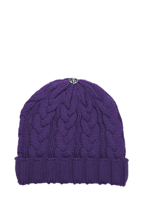 Lindo-F-Merino-Wool-Ultra-Violet-Charlie-Cable-Toque-Beanie-Hat