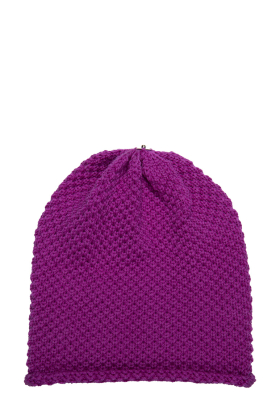 Lindo F amethyst hat beanie toque interchangeable pom pom
