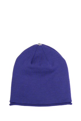 Lindo F Royal Purple Glossy Merino Wool Toque Hat Beanie