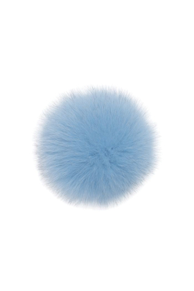 Fox Fur Pom Sky Blue