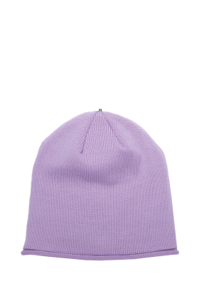 Lindo F Velvet Violet Glossy Merino Wool Toque Hat Beanie