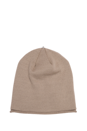 Lindo F Truffle Glossy Merino Wool Toque Hat Beanie